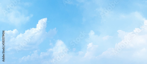 beautiful blue sky and clouds in the summer day