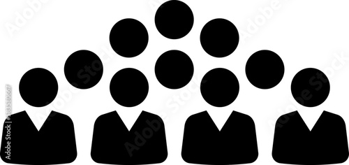 People group icon. Team of worker. User profile symbol. Group of people or group of users. Persons symbol. Vector