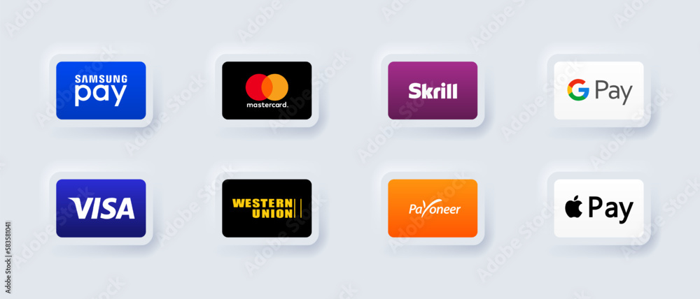 Samsung Pay, Mastercard, Skrill, Google Pay, Visa, Western Union ...