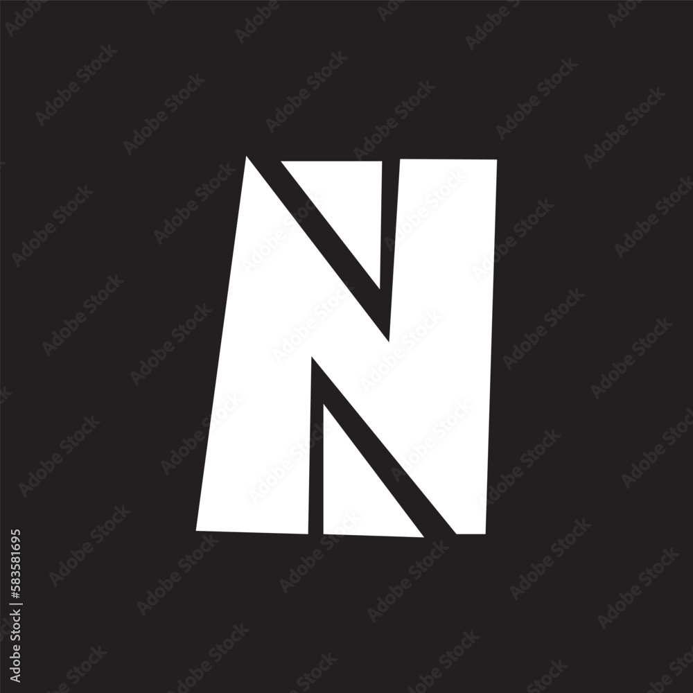 Abstract logo design with a N letter. Abstract logo design with a N letter.