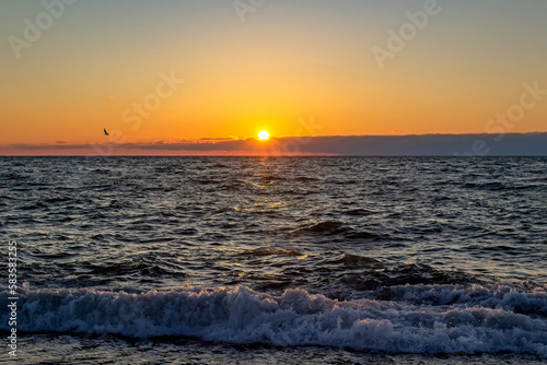 sunset over the sea