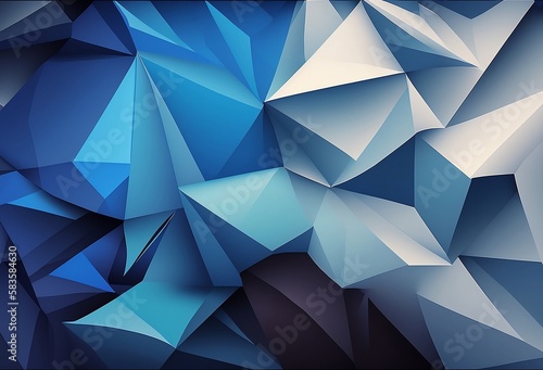 Generative ai. A blue and black background with a triangle design.