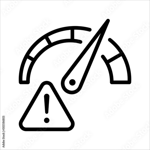 Level of Risk concept line icon. Simple element icon. Level of Risk concept vector illustration on white background