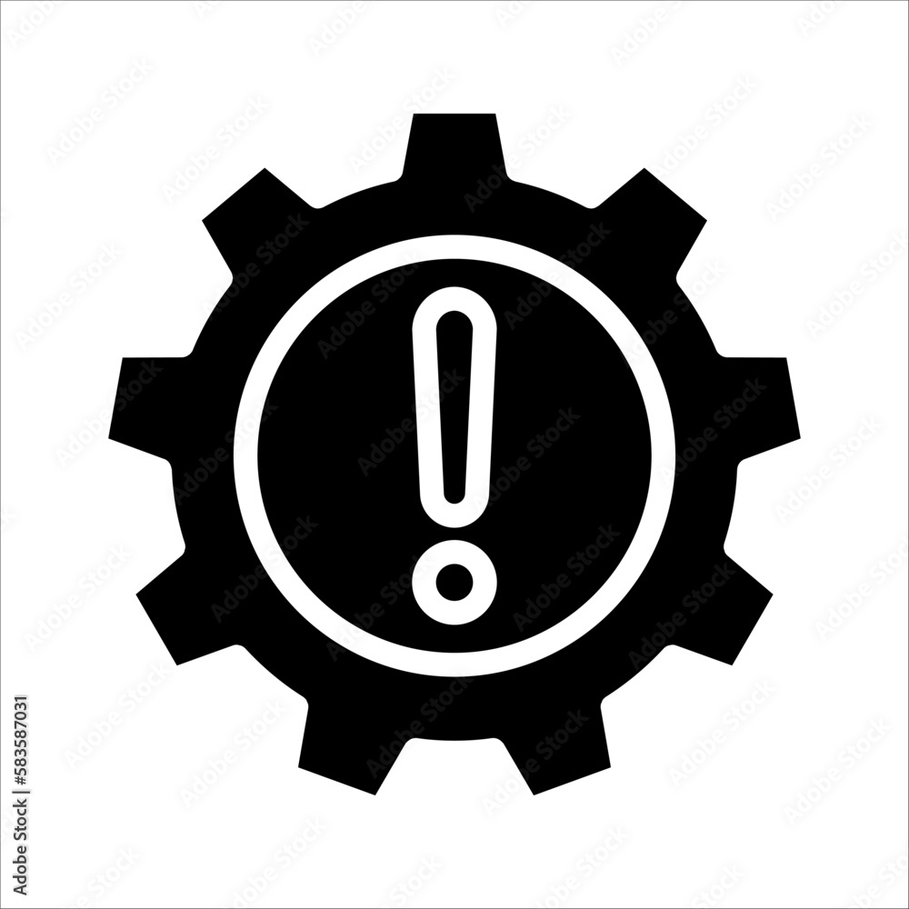 thin line failure icon with broken operational process. concept of repair or maintenance symbol. vector illustration on white background thin line failure icon with broken operational process. concept of repair or maintenance symbol. vector illustration on white background
