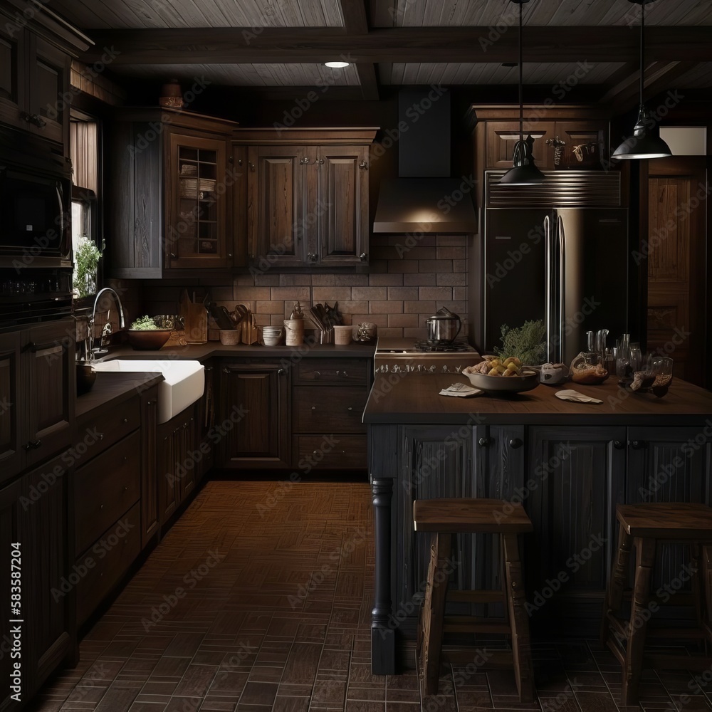 Fototapeta premium kitchen interior Generative AI