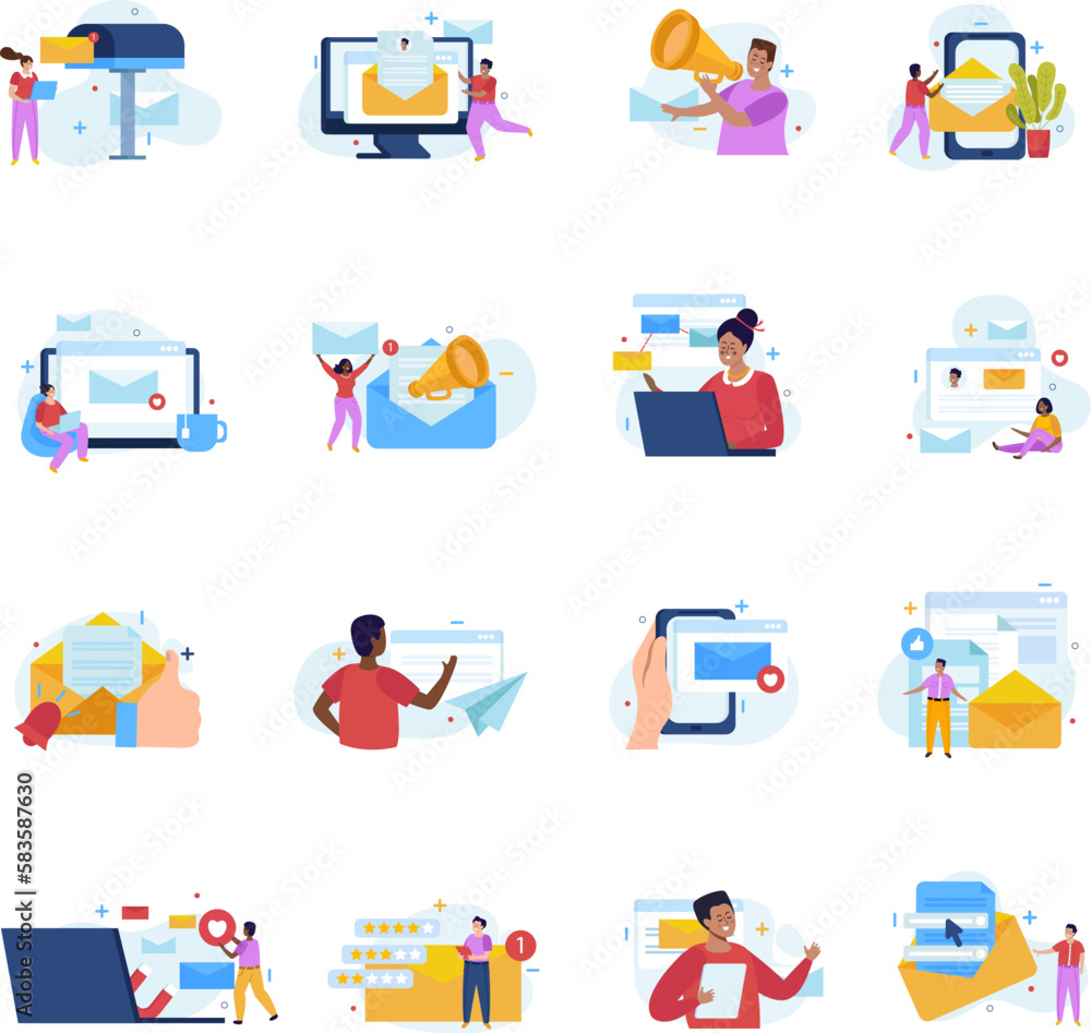 Email Subscribe Flat Icons Email Subscribe Flat Icons