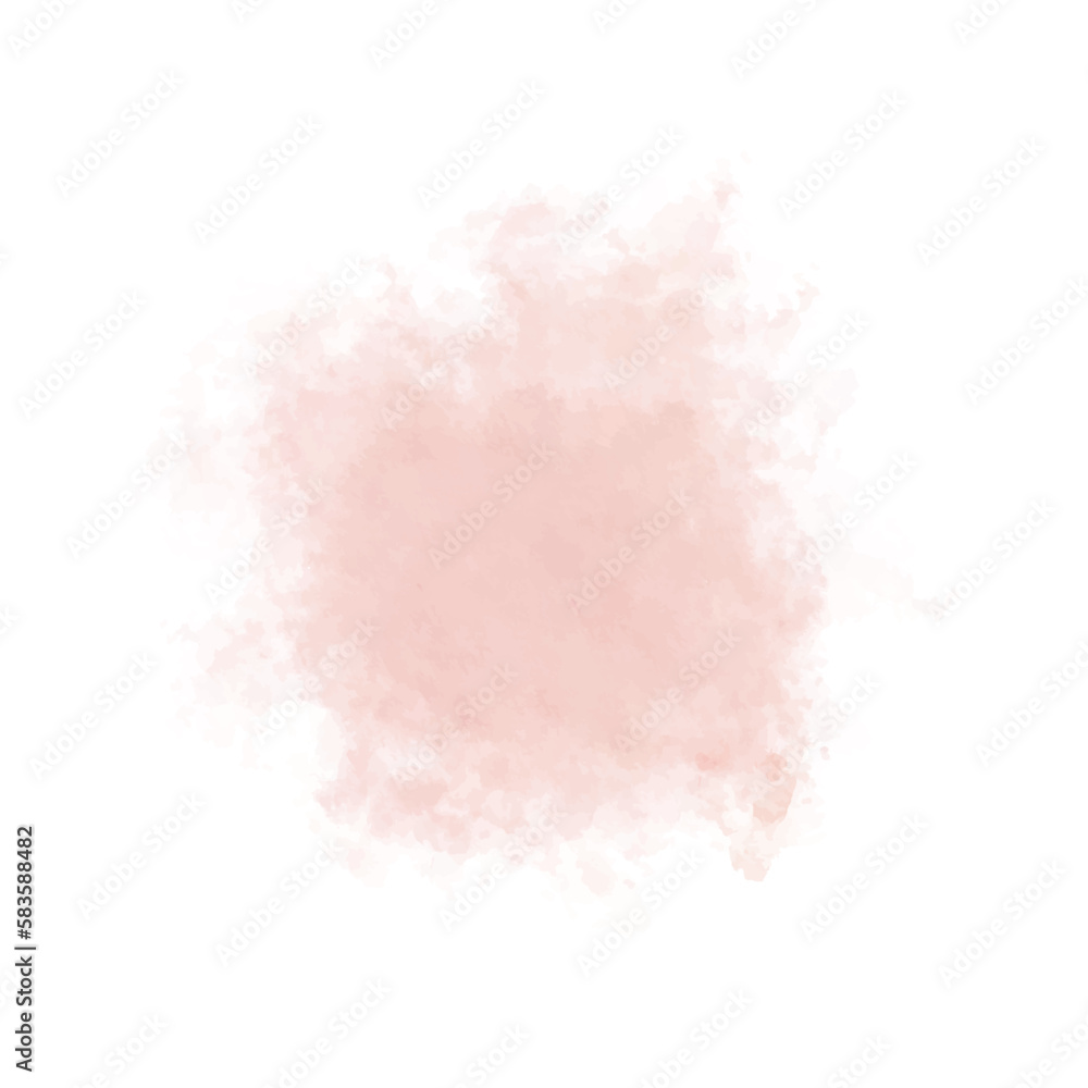 Watercolor pink splash. Abstract red stain vector watercolor isolated hand drawn print background.