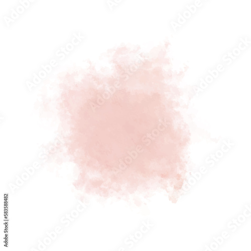 Watercolor pink splash. Abstract red stain vector watercolor isolated hand drawn print background.