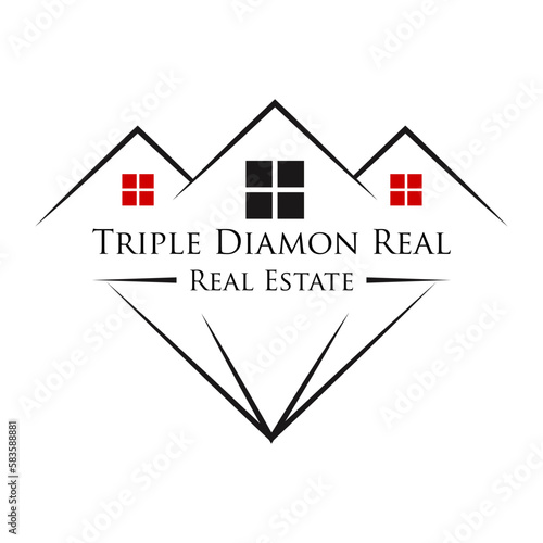 riple Diamond Real State Logo. Real State Logo.