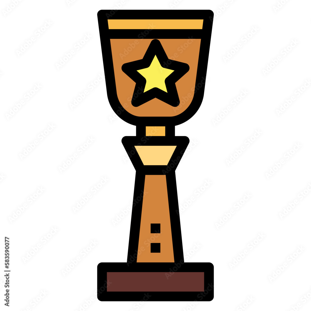trophy filled outline icon style trophy filled outline icon style