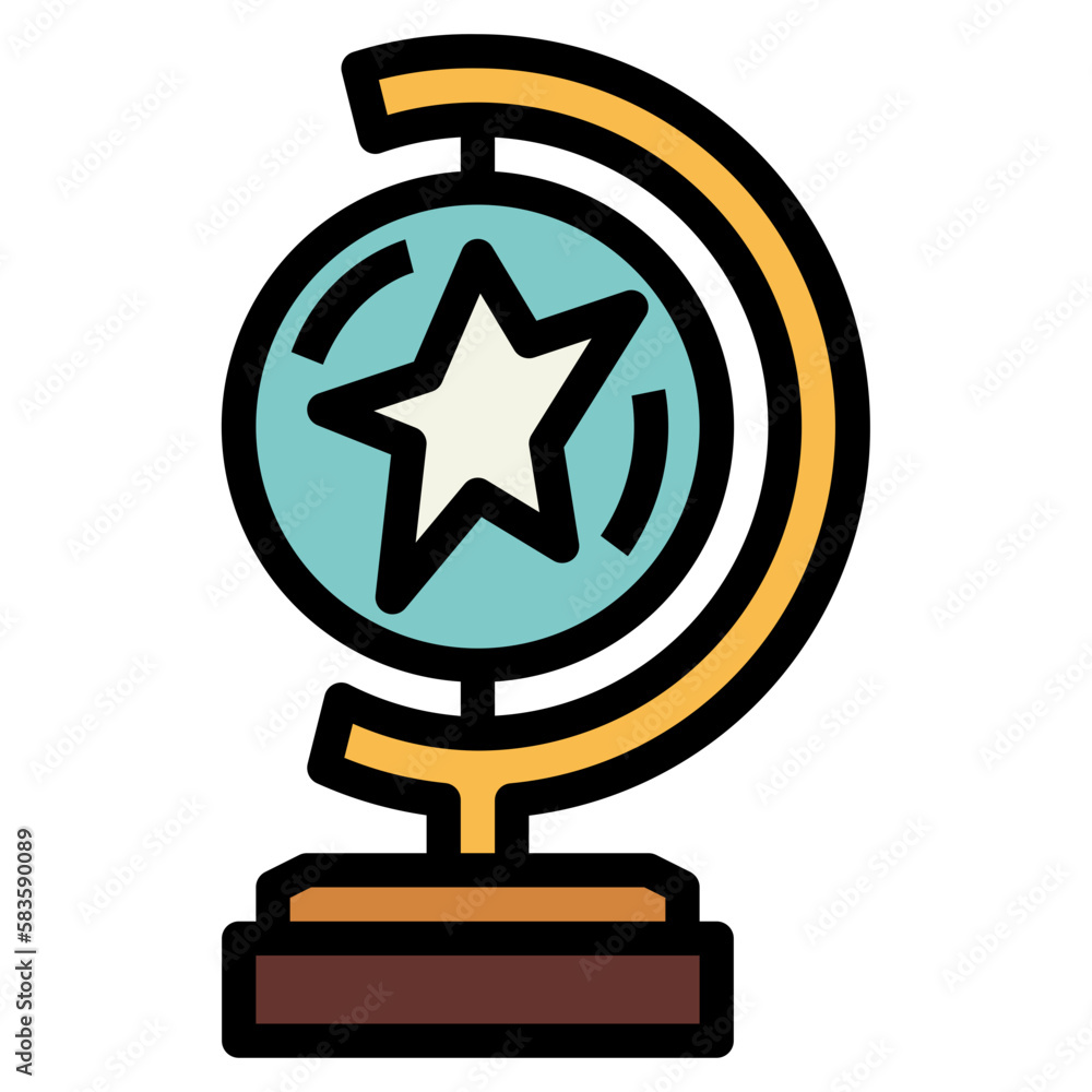 trophy filled outline icon style trophy filled outline icon style