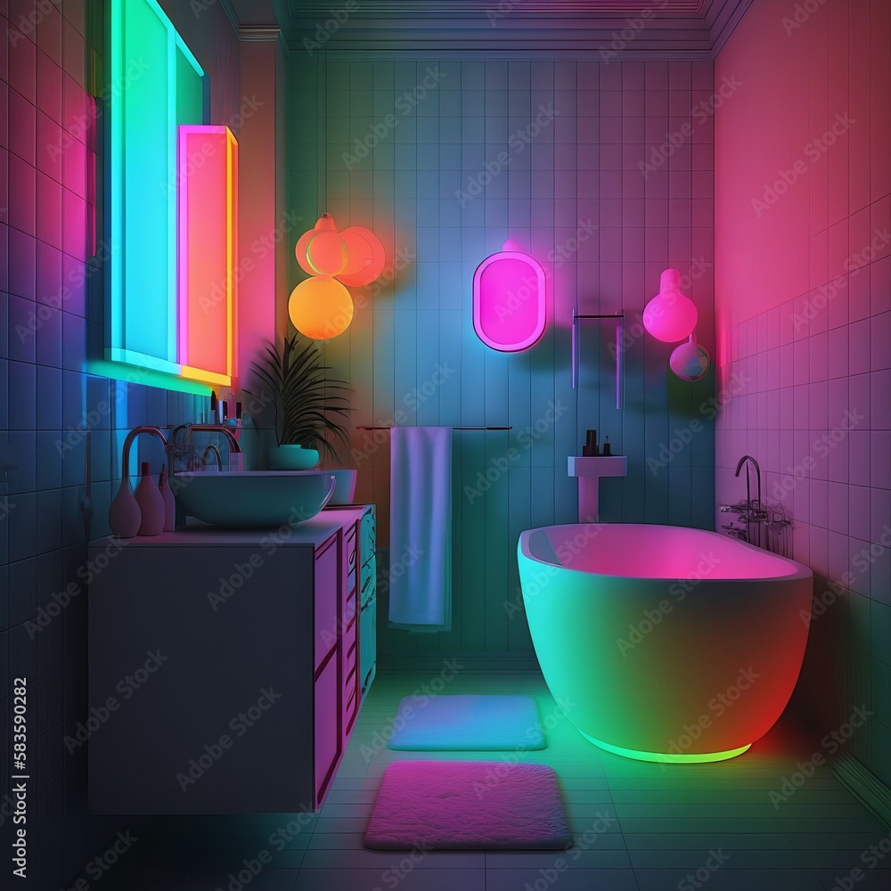bathroom interior Generative AI bathroom interior Generative AI