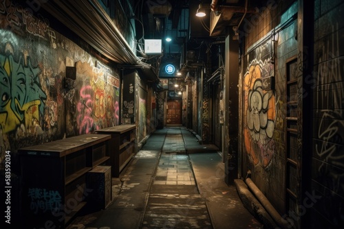 Exploring the Secret Graffiti Art of Tokyo s Alleys  Japan Vibrant Street Art Culture  GENERATIVE AI