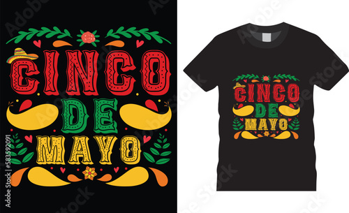 cinco de mayo premium vector t-shirt design tamplate.Fully editable Mexican festival vector graphic and print ready file.T-shirts used for fashion, print, poster, banner, gift, card and etc.