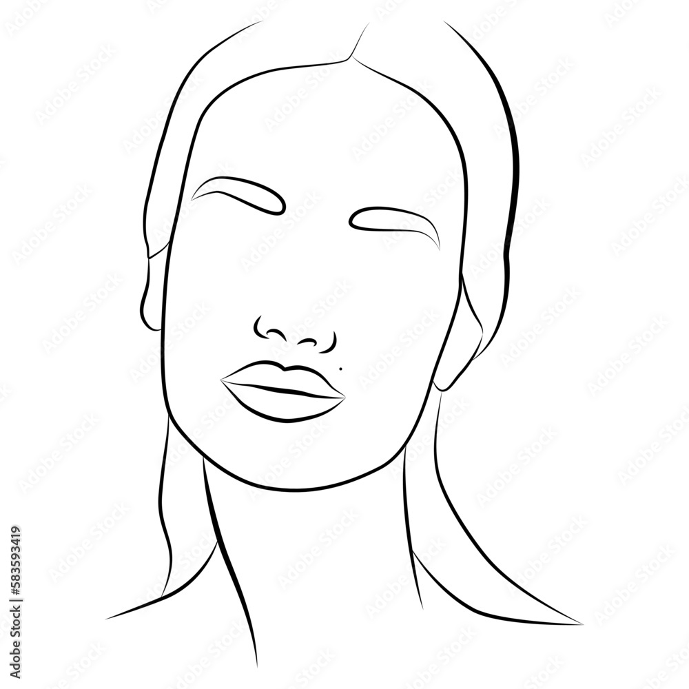 Portrait. Continuous line, drawing many faces and hairstyles, fashion concept, minimalist female beauty, vector illustration for T-shirt, slogan design, print style, graphics. Portrait. Continuous line, drawing many faces and hairstyles, fashion concept, minimalist female beauty, vector illustration for T-shirt, slogan design, print style, graphics.