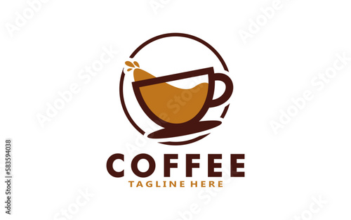 Coffee logo design template  Vector coffee logo for coffee shop and and any business related to coffee.