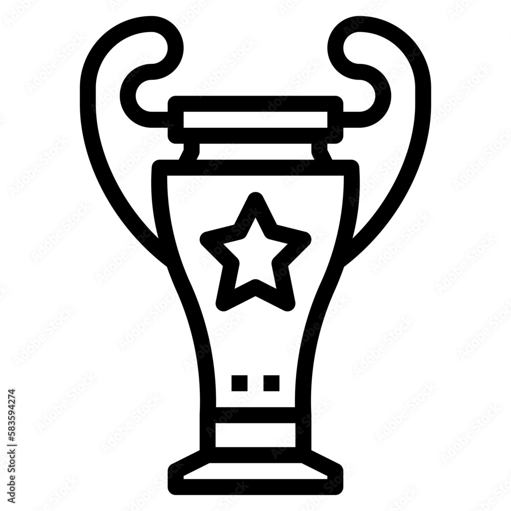 trophy line icon style trophy line icon style