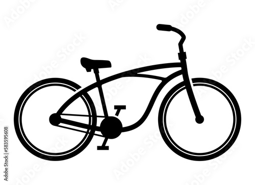 Cruiser Beach Bike Vector Icon