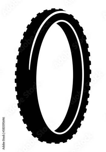 Mountain Bike Tire Vector Icon