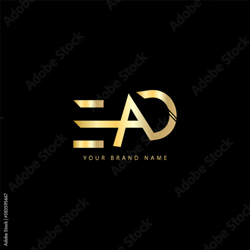 EAD Luxury Text Logo Design Vector