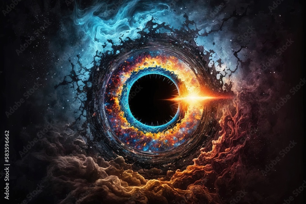 A black hole is a mysterious region in space with an incredibly strong