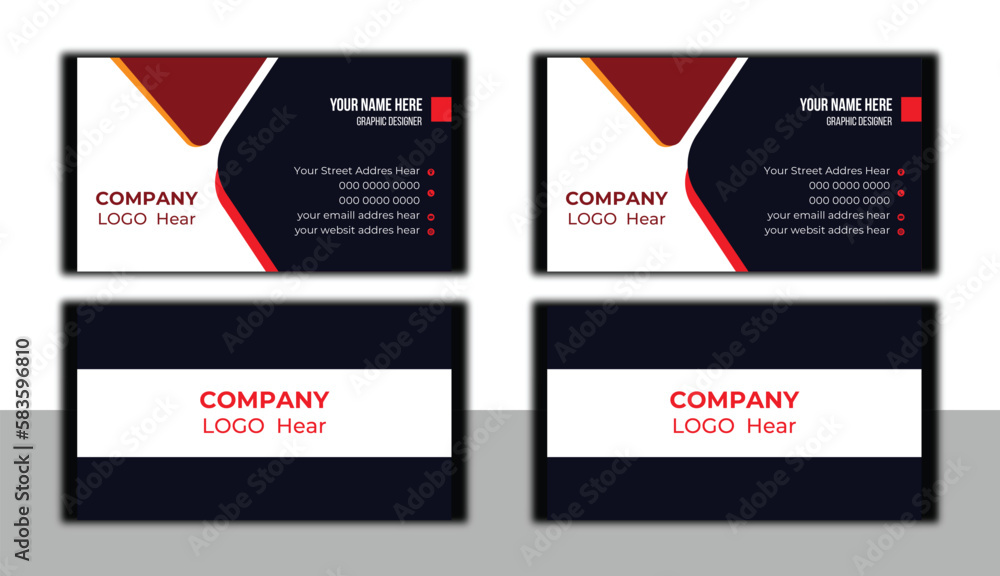 Modern and simple business card design template, flat gradation business card inspiration. Modern and simple business card design template, flat gradation business card inspiration.