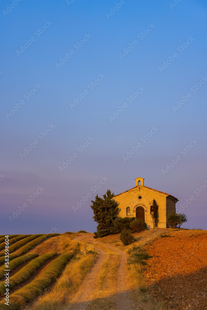 Chapel in Plateau de Valensole, Provence, France
