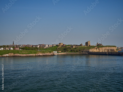 Landscape of the river bank of the river Tyne near Newcastle