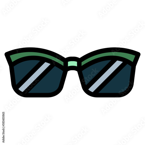 glasses filled outline icon style