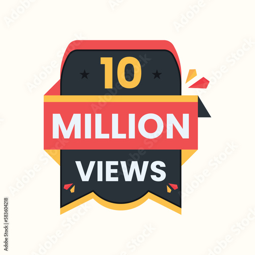 10 million views banner for thumbnail design