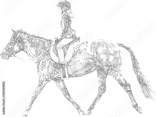 Pony and Rider Illustration