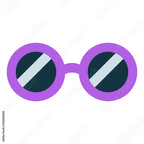 glasses flat icon style