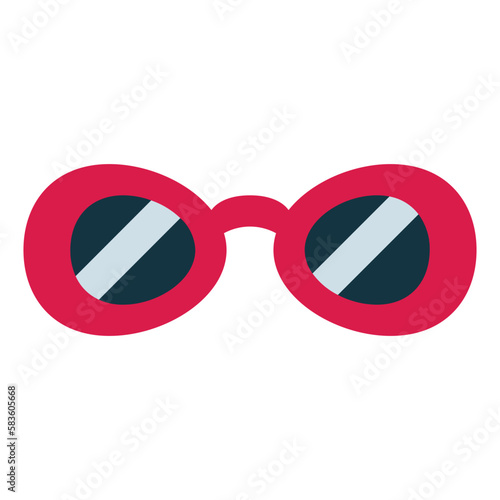glasses flat icon style