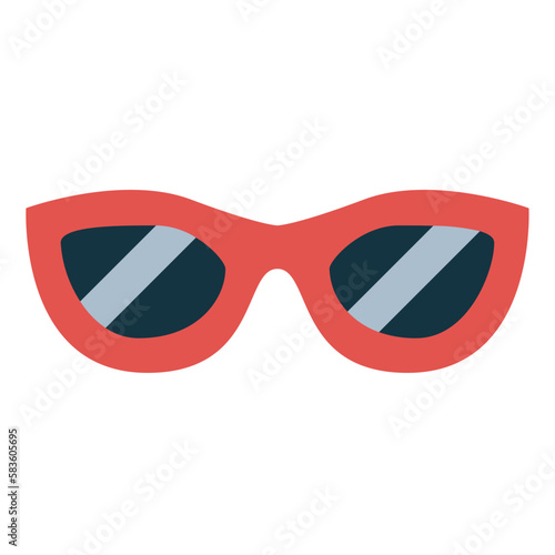 glasses flat icon style