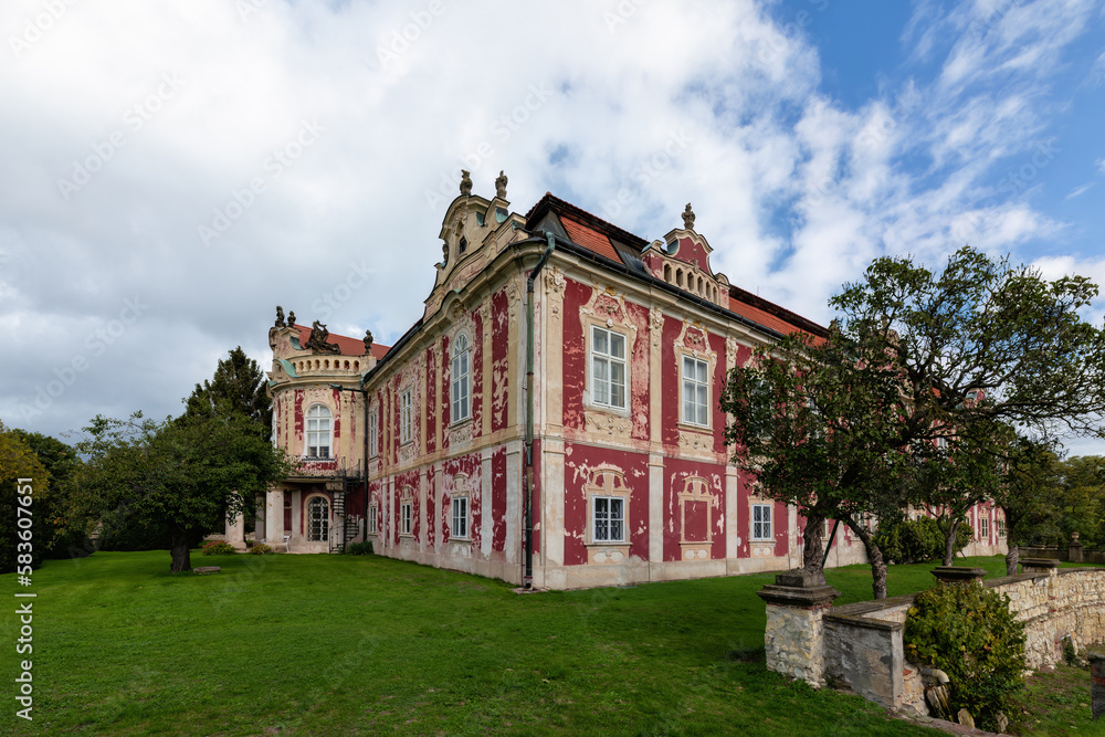 Chateau Stekník - this Castle is one of the most important rococo buildings in the Czech Republic. It´s located near the city Žatec in region Ústí nad Labem, Czech Republic - Europe.