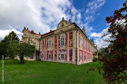 Chateau Stekník - this Castle is one of the most important rococo buildings in the Czech Republic. It´s located near the city Žatec in region Ústí nad Labem, Czech Republic - Europe.