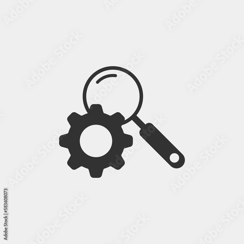 Optimization and Processing vector icons illutration