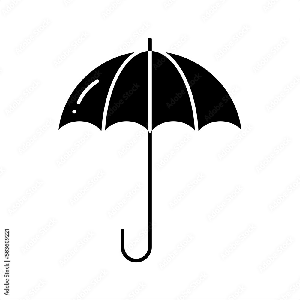 Umbrella flat vector icon isolated on white background, eps 10. Umbrella flat vector icon isolated on white background, eps 10.