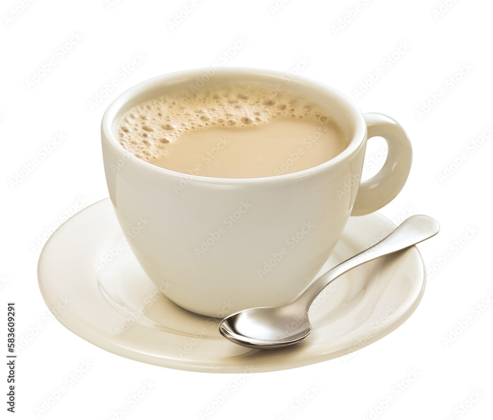 Obraz premium xícara de café com leite em fundo transparente - 