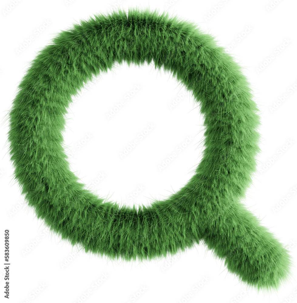 Green fluffy 3D search icon Green fluffy 3D search icon