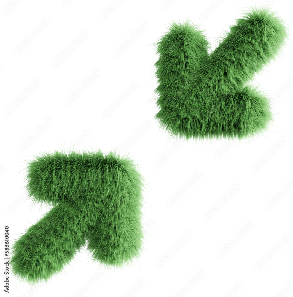 Green fluffy 3D zoom out icon Green fluffy 3D zoom out icon