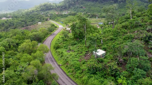 Aerial view of the Kent village in Sierra Leone