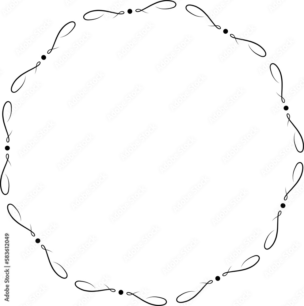 Dividers round frames for decoration, Transparent background Dividers round frames for decoration, Transparent background