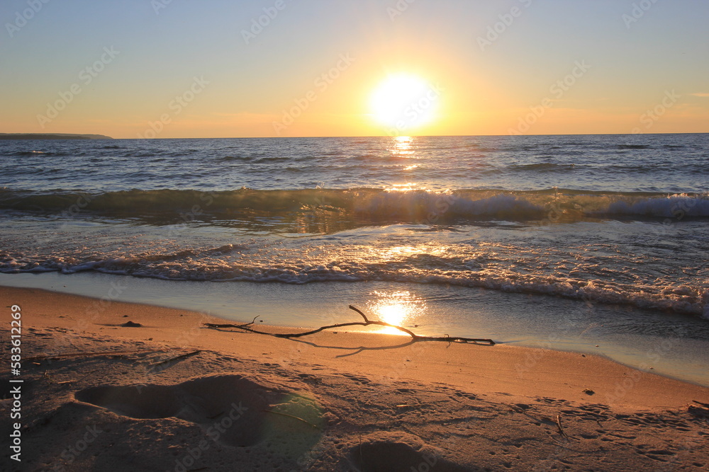 sunset on the beach