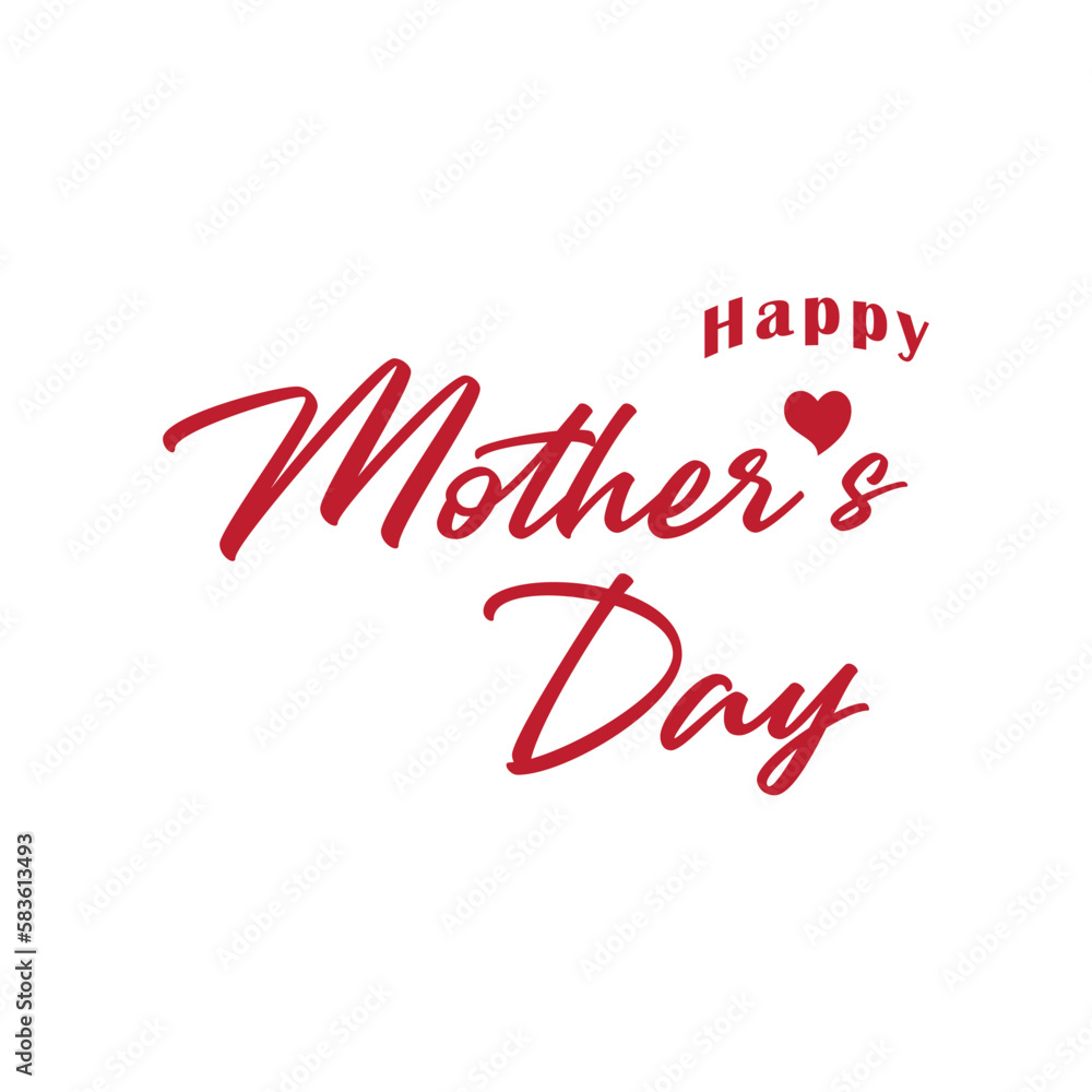 Happy mothers day lettering vector. It is suitable for card, banner, or poster.