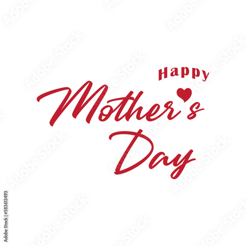 Happy mothers day lettering vector. It is suitable for card  banner  or poster.
