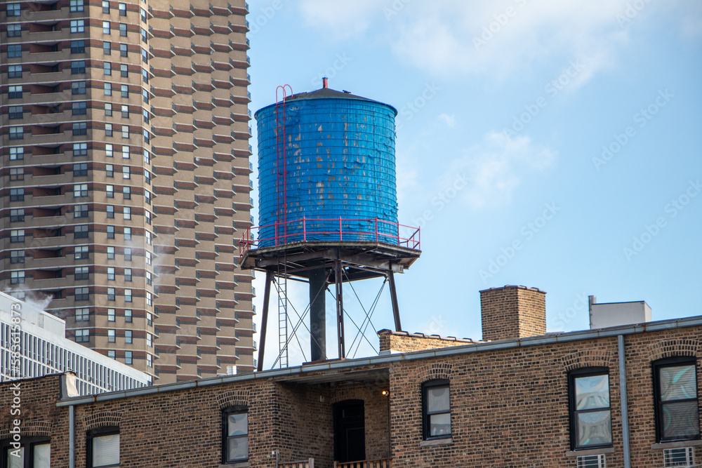water tower in the city