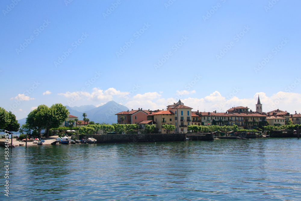 The Isola del Pescatori at the Lake Maggiore, Italy