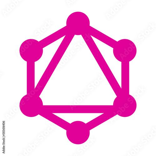 GraphQL query language for APIs linear icon