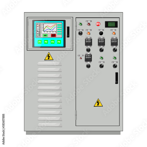 Control Panel. Production control panel and control of computer devices. Touchpad. Vector graphics 